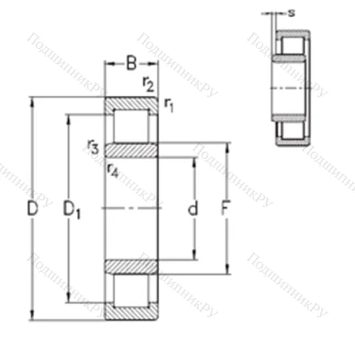 Подшипник роликовый радиальный NU 2320-E-MA 6