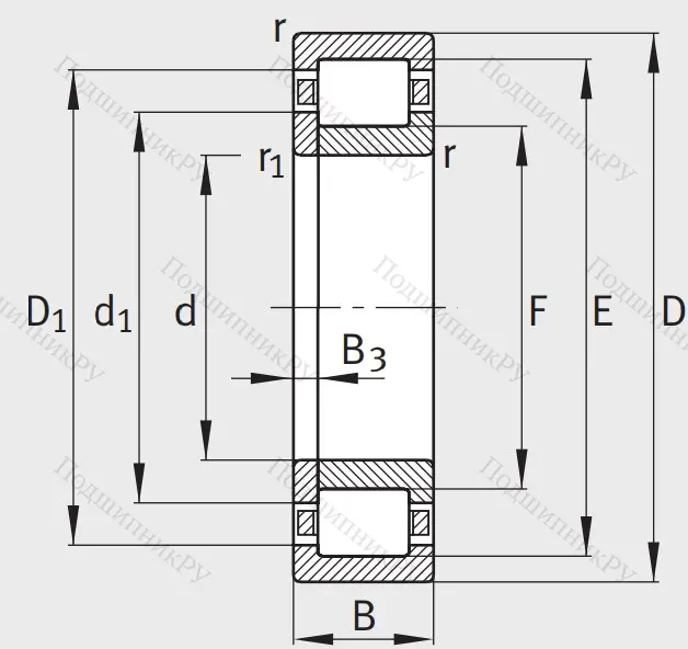 Роликовый цилиндрический подшипник