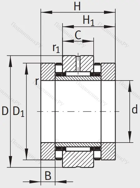 Комбинированный подшипник ZARN 2557 TV A