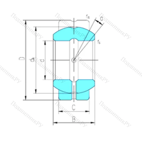 Подшипник скольжения сферический GEGZ 101ES-2RS