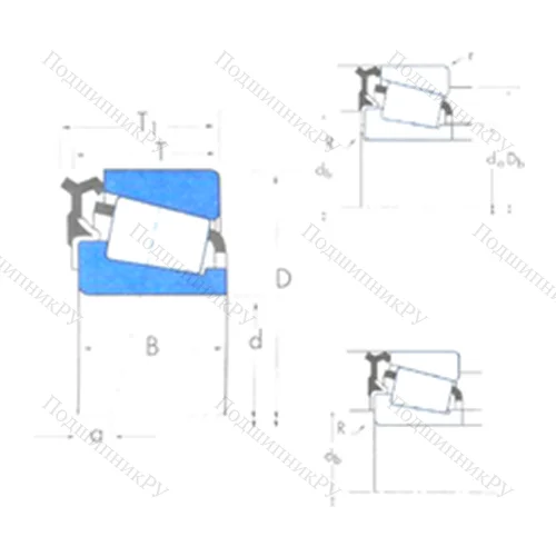 Подшипник роликовый радиально-упорный LM 11949/LM 11910-LM 11900LA от производителя  TIMKEN