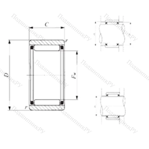 Подшипник игольчатый радиальный RNAF 172513