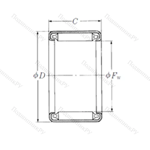 Подшипник игольчатый радиальный BH-118