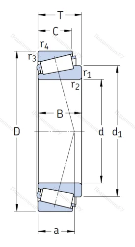 Конический роликовый подшипник 32209 J 2/Q от производителя  SKF