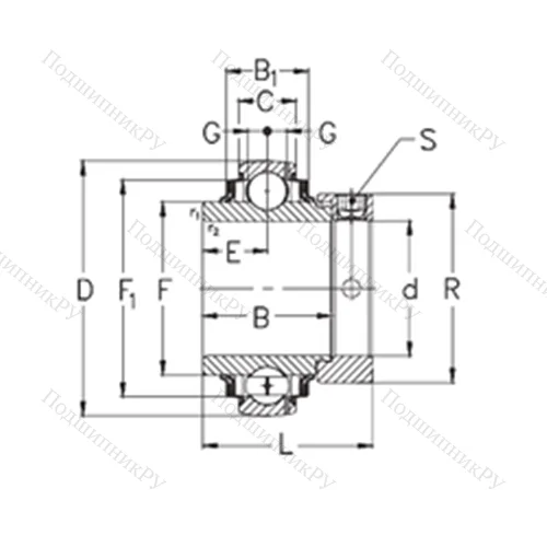 Подшипник шариковый радиальный GNE 100-KRRB