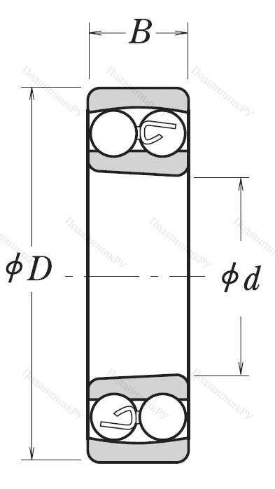 Двухрядный шариковый подшипник