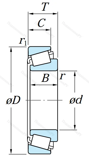 Конический роликовый подшипник 33220 JR ITRCYTI99E