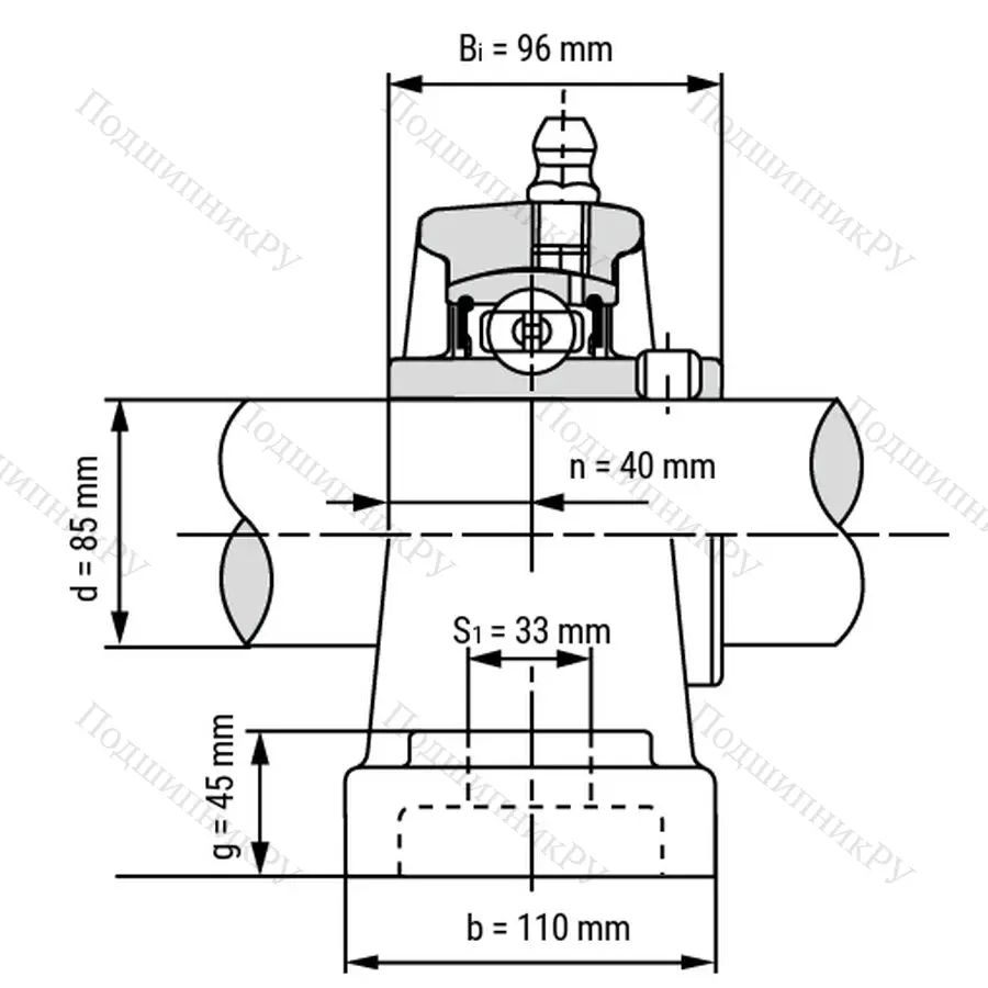 Подшипниковый узел UCP 317 - Вал: 85 мм