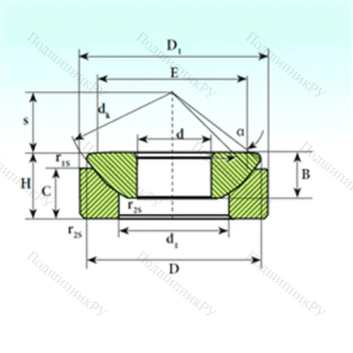 Подшипник скольжения сферический GX 45 CP