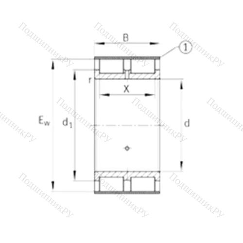 Подшипник роликовый радиальный RSL 185034-A от производителя  INA