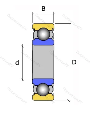 Однорядный шариковый подшипник 6207 HVZZ