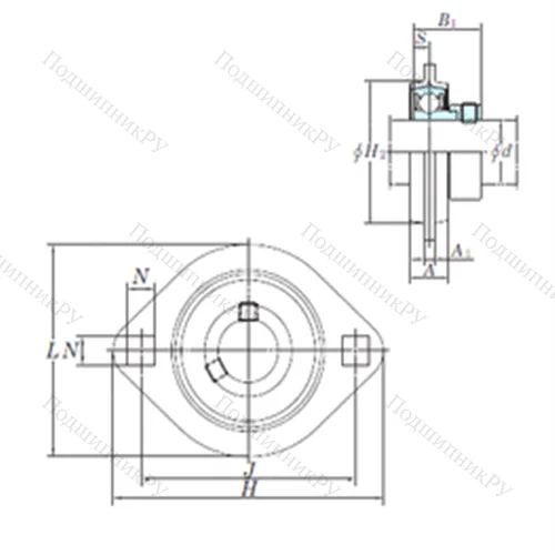 Подшипниковый узел шариковый радиальный SAPFL 206
