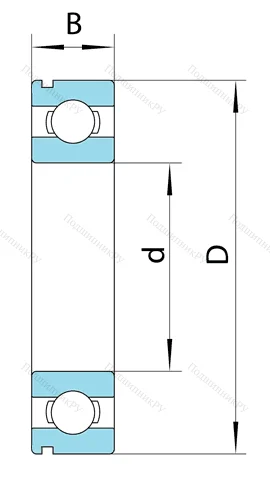 Шариковый однорядный подшипник 50316 (6316 N) в Балашихе