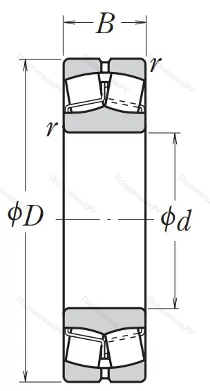 Сферический роликовый подшипник 22324 EAE 4 C 3
