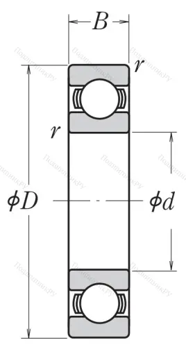 Однорядный шариковый подшипник 6216 C 3 E от производителя  NSK