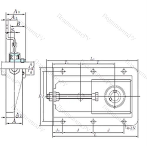 Подшипниковый узел шариковый радиальный