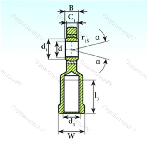 Подшипник скольжения сферический SI 20 C