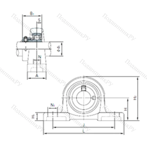 Подшипниковый узел шариковый радиальный KHLLP 207AJ
