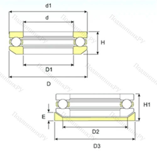 Подшипник шариковый упорный 53410 U 410 от производителя  ISB