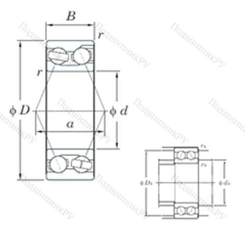 Подшипник шариковый радиально-упорный 3313