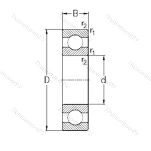 Подшипник шариковый радиальный 61860-MA