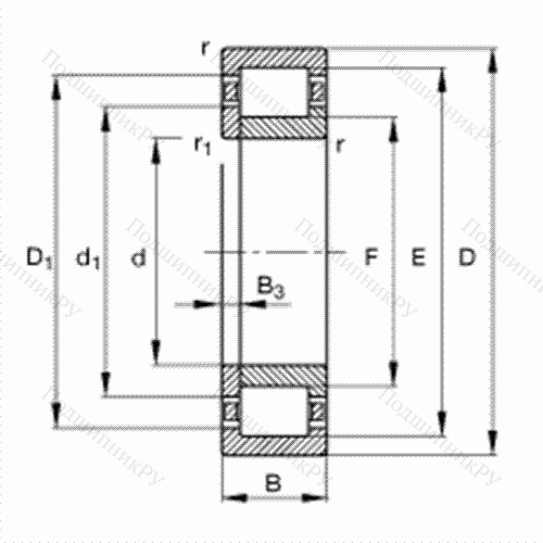 Подшипник роликовый радиальный NUP 2220-E-TVP 2 от производителя  FAG Подшипник роликовый радиальный NUP 2220-E-TVP 2 от производителя  FAG