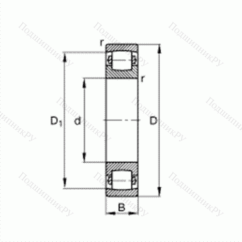 Подшипник роликовый однорядный сферический 20319-MB от производителя  FAG Подшипник роликовый однорядный сферический 20319-MB от производителя  FAG