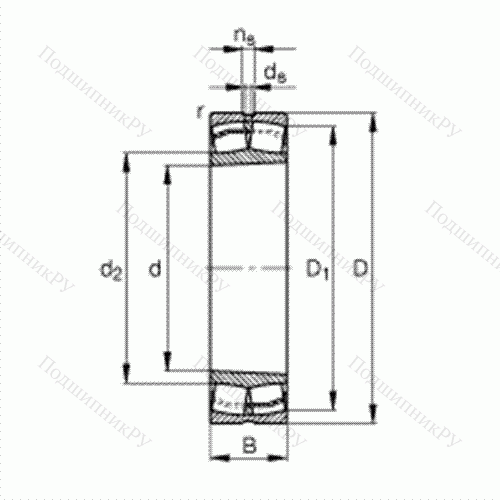 Подшипник роликовый самоустанавливающийся для машин с колебательным механизмом 22311-E 1-K-T 41A от производителя  FAG Подшипник роликовый самоустанавливающийся для машин с колебательным механизмом 22311-E 1-K-T 41A от производителя  FAG