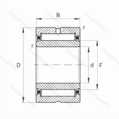 Подшипник роликовый игольчатый NKIS 35 от производителя  INA Подшипник роликовый игольчатый NKIS 35 от производителя  INA