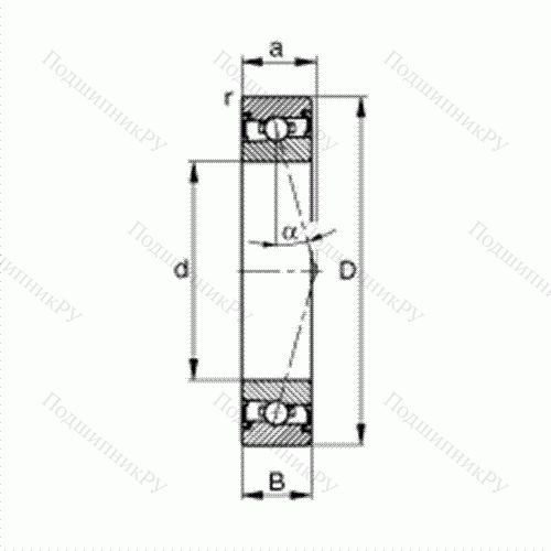 Подшипник шпиндельный HSS 7015-C-T-P 4S от производителя  FAG Подшипник шпиндельный HSS 7015-C-T-P 4S от производителя  FAG