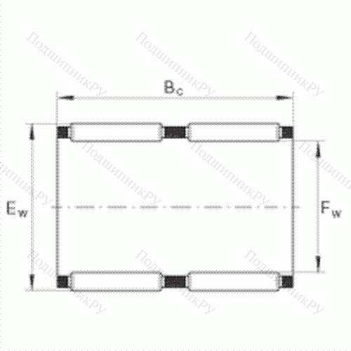 Подшипник роликовый игольчатый без колец K 60X 66X 40-ZW