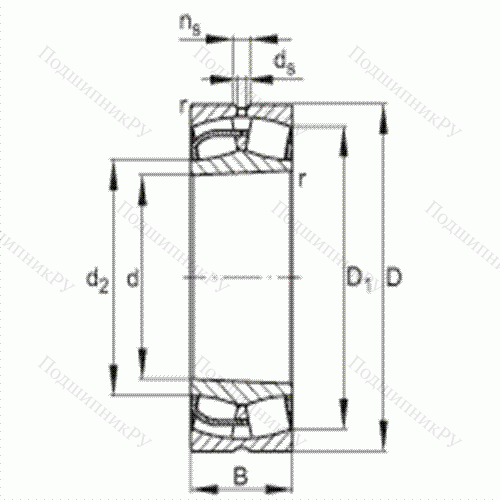 Подшипник роликовый самоустанавливающийся 22344-E 1-K от производителя  FAG Подшипник роликовый самоустанавливающийся 22344-E 1-K от производителя  FAG