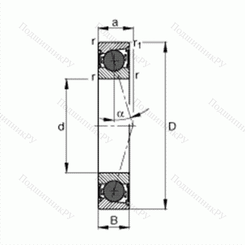 Подшипник шпиндельный HCB 7014-C-2RSD-T-P 4S от производителя  FAG Подшипник шпиндельный HCB 7014-C-2RSD-T-P 4S от производителя  FAG