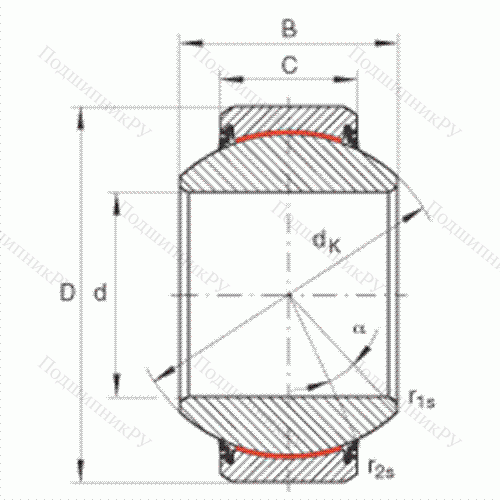 Подшипник шарнирный GE 70-FW-2RS