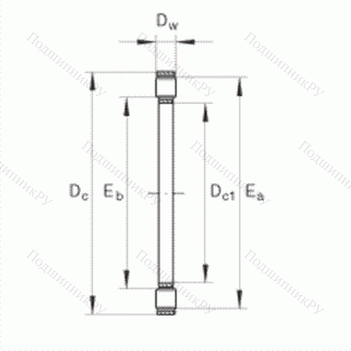 Подшипник роликовый упорный K 81211-TV