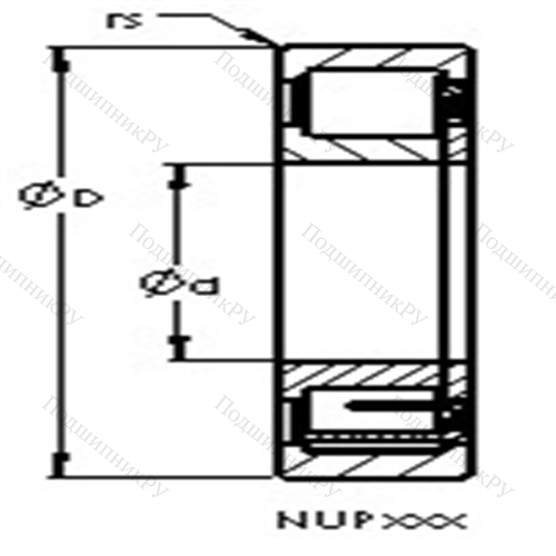 Подшипники роликовые радиальные с цилиндрическими роликами NUP 2209 E от производителя  AST