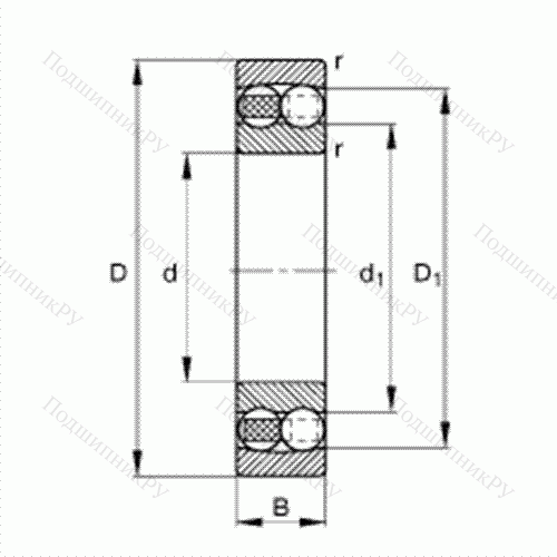 Подшипник шариковый радиально-сферический 2220-M от производителя  FAG Подшипник шариковый радиально-сферический 2220-M от производителя  FAG