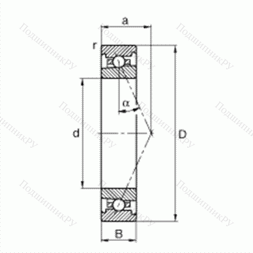 Подшипник шпиндельный HS 7014-E-T-P 4S от производителя  FAG Подшипник шпиндельный HS 7014-E-T-P 4S от производителя  FAG
