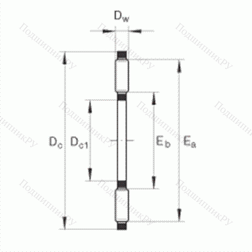 Подшипник роликовый упорный игольчатый AXK 0414-TV