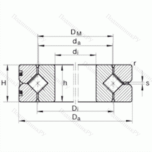 Подшипник с перекрестными роликами SX 0118/500 от производителя  INA