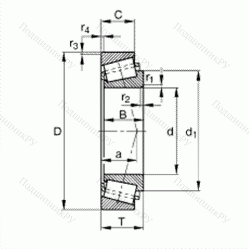 Подшипник роликовый конический 30224-XL от производителя  FAG Подшипник роликовый конический 30224-XL от производителя  FAG