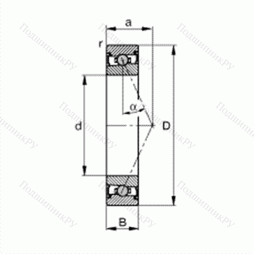 Подшипник шпиндельный HCS 7014-E-T-P 4S от производителя  FAG Подшипник шпиндельный HCS 7014-E-T-P 4S от производителя  FAG
