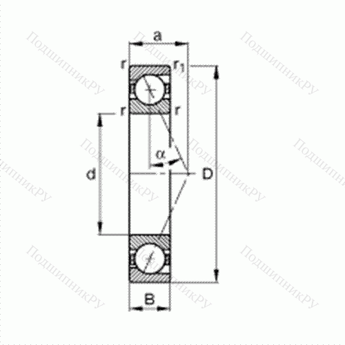Подшипник шпиндельный B 7228-E-T-P 4S от производителя  FAG Подшипник шпиндельный B 7228-E-T-P 4S от производителя  FAG