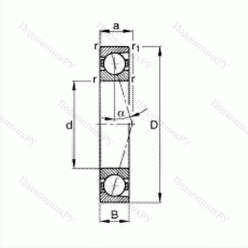 Подшипник шпиндельный B 7228-C-T-P 4S от производителя  FAG Подшипник шпиндельный B 7228-C-T-P 4S от производителя  FAG