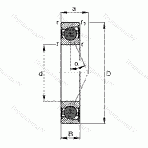 Подшипник шпиндельный HCB 7015-E-2RSD-T-P 4S от производителя  FAG Подшипник шпиндельный HCB 7015-E-2RSD-T-P 4S от производителя  FAG