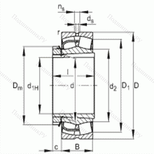 Подшипник роликовый самоустанавливающийся 23060-E 1-K + H 3060 от производителя  FAG Подшипник роликовый самоустанавливающийся 23060-E 1-K + H 3060 от производителя  FAG