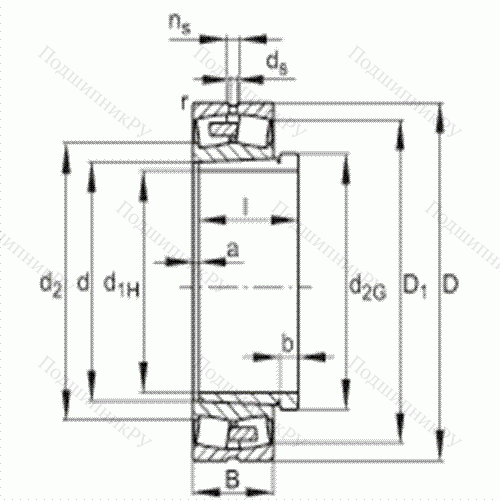 Подшипник роликовый самоустанавливающийся 23164-E 1A-K-MB 1 + AH 3164G-H от производителя  FAG Подшипник роликовый самоустанавливающийся 23164-E 1A-K-MB 1 + AH 3164G-H от производителя  FAG