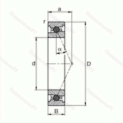 Подшипник шпиндельный HC 7014-E-T-P 4S от производителя  FAG Подшипник шпиндельный HC 7014-E-T-P 4S от производителя  FAG